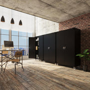 VINGLI 72in Tall & Wide Metal Storage Cabinet with Pegboards Locking Doors and 4 Adjustable Shelves, Wheels