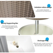 VINGLI Outdoor Cooler Table Patio Cooler Ice Cool Bar