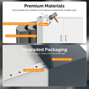 VINGLI 71'' Metal Storage Cabinet Garage Lockable Tool Cabinet