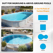 VINGLI 16 FT Pool Cover Reel Set for Aboveground with Adjustable Height