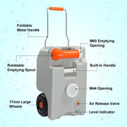 VINGLI Tote Tank Portable Wheeled Water Tank