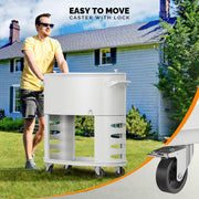 VINGLI 70QT Patio Cooler Cart Rolling Ice Chest