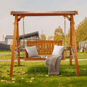 VINGLI Outdoor Swing Set with Canopy Porch Swing with Stand