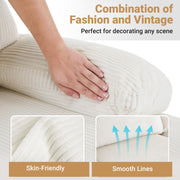 VINGLI 110' U Shaped Comfy Sectional Couch 4-Seater Sofa with Chaise