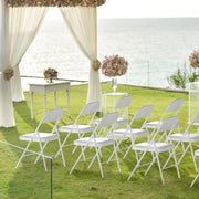 VINGLI Pu Leather Folding Chairs with Padded Seats 350lbs