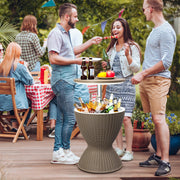 VINGLI Outdoor Cooler Table Patio Cooler Ice Cool Bar