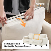 VINGLI 83" Sofa Couches 3 Seater Upholstery Cozy Sofas
