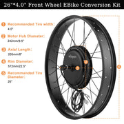PEXMOR 26" Ebike Conversion Kit Update 3 Modes Controller