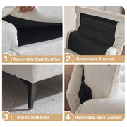 VINGLI 129'' L-Shaped Sectional Couches Reversible Sofa