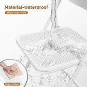 VINGLI Modern Folding Chair with Woven Texture Panel