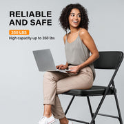 VINGLI Metal Folding Chairs with Cushioned Seat 350Ibs Upholstered Event Chairs