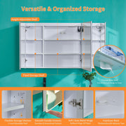 VINGLI LED Bathroom Medicine Cabinet with Mirror Lighted Dimmable Colours