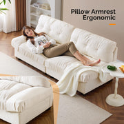 VINGLI 80" Cloud Couch Loveseat Suede Upholstery Sofa