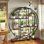 VINGLI Plant Stand Indoor with Grow Light, 63 Inch Tall Lighted Plant Shelf Indoor with 5 LED Light Strips