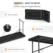 VINGLI 6 FT Narrow Folding Table Set of 2