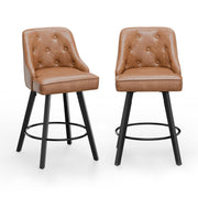 VINGLI 26" H Swivel Barstools with Back Height Bar Stools