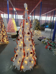 VINGLI Pop up Artificial Christmas Tree with Lights Xmas Decorations