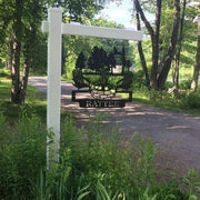 VINGLI 6ft Vinyl PVC Real Estate Sign Post with Flat Cap
