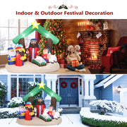 VINGLI 6.5ft Lighted Inflatable Nativity Scene Outdoor Decorations