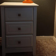 VINGLI Nightstand with 3 Drawers Wooden Bedside Table