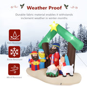 VINGLI 6.5ft Lighted Inflatable Nativity Scene Outdoor Decorations