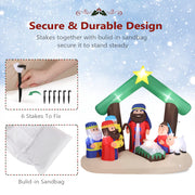 VINGLI 6.5ft Lighted Inflatable Nativity Scene Outdoor Decorations