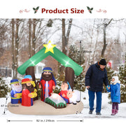 VINGLI 6.5ft Lighted Inflatable Nativity Scene Outdoor Decorations