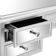 VINGLI Mirrored Vanity Desk with 5-Drawers