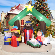 VINGLI 6.5ft Lighted Inflatable Nativity Scene Outdoor Decorations