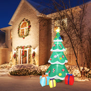 VINGLI 6/7.7/8 ft Height Inflatable LED Lighted Christmas Tree Santa Snowman Blow up Yard Decoration
