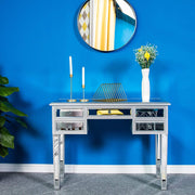 VINGLI Mirrored Vanity Desk with 5-Drawers