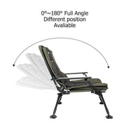 VINGLI 440Ibs Fishing Chair Adjustable Reclining Folding Chairs