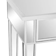 VINGLI Mirrored Nightstand with Drawer Silver Bedside Table