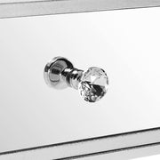 VINGLI Mirrored Nightstand with Drawer Silver Bedside Table