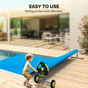 VINGLI 18 Ft Solar Pool Cover Reel Set Aluminum