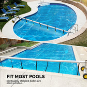 VINGLI 18 Ft Solar Pool Cover Reel Set Aluminum
