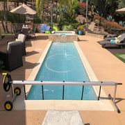 VINGLI 18 Ft Solar Pool Cover Reel Set Aluminum
