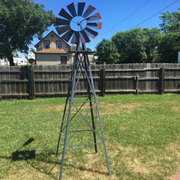VINGLI 8FT Ornamental Windmill Metal Backyard Garden Decoration Weather Vane