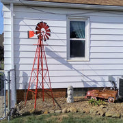 VINGLI 8FT Ornamental Windmill Metal Backyard Garden Decoration Weather Vane