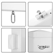 VINGLI 6ft Vinyl PVC Real Estate Sign Post with Flat Cap
