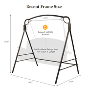 VINGLI Metal Porch Swing Stand Patio Swing Stand Heavy Duty 660Ibs
