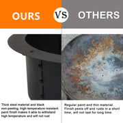 VINGLI 36" Wood Burning Outdoor Fire Pit