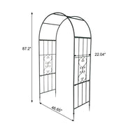 VINGLI  Garden Arch Trellis Arbor For Party Various Climbing Plant Outdoor Garden Lawn Backyard Black