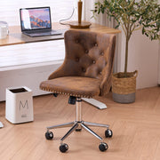 VINGLI AC101 Armless Home Office Desk Chair with Wheels Upholstered Adjustable Rolling Swivel Nail Chair