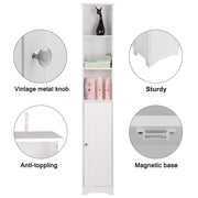 VINGLI 67" Bathroom Cabinet Tower Storage with Shelves